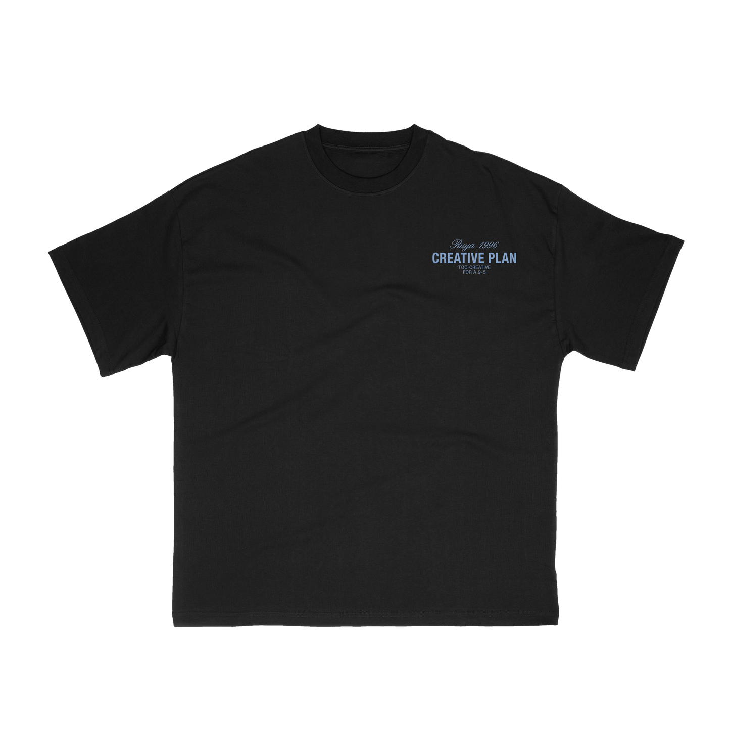 Creative Plan Tee - Black & Powder Blue⭐️