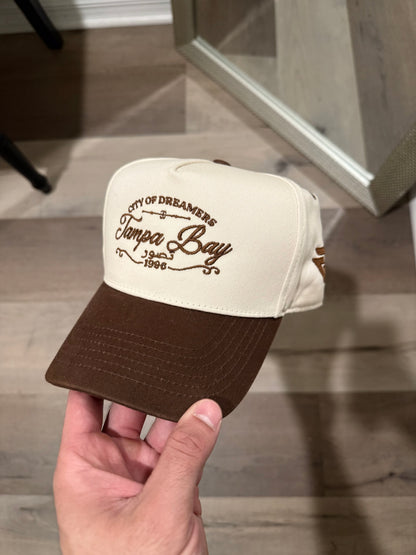Tampa Bay Hat- Adjustable Fitted (Brown)