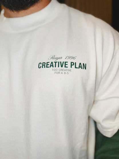 Creative Plan Tee - White & Pine