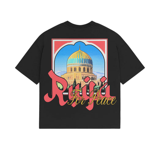 For Peace Tee- “Premium”Oversized Tee In Black
