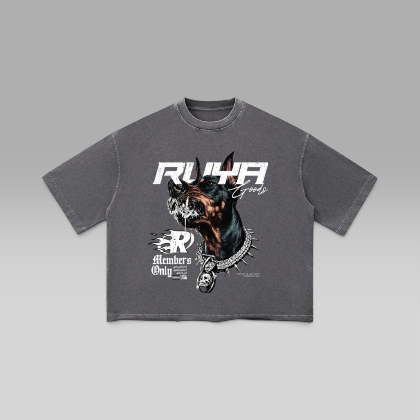 Doberman Tee | Vintage Wash Boxy Tee | Pre-Order