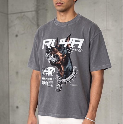 Doberman Tee | Vintage Wash Boxy Tee | Pre-Order