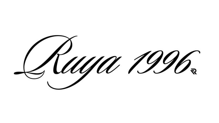Black cursive text reading 'Raya 1996' centered on a plain white background.
