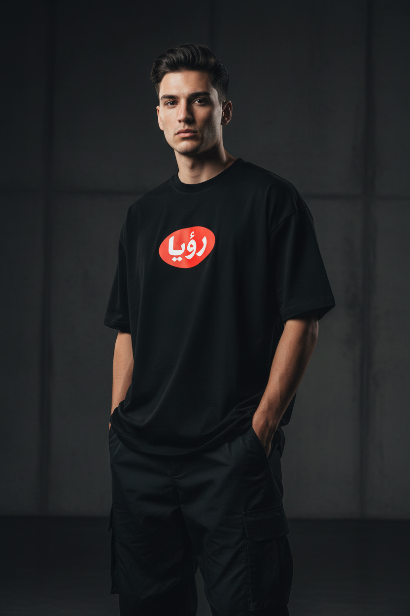 Black Tee - Center Chest