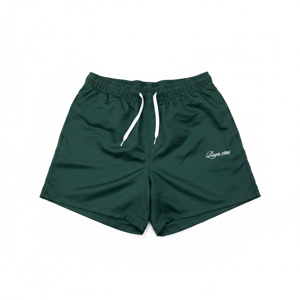 Forest Green Shorts - White Background