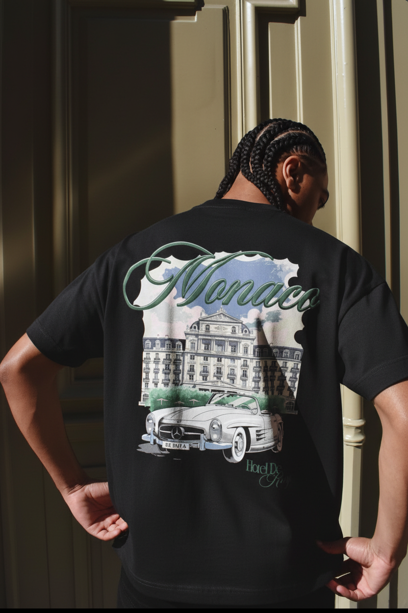 Hotel De Ruya Monaco Tee - Model Shot